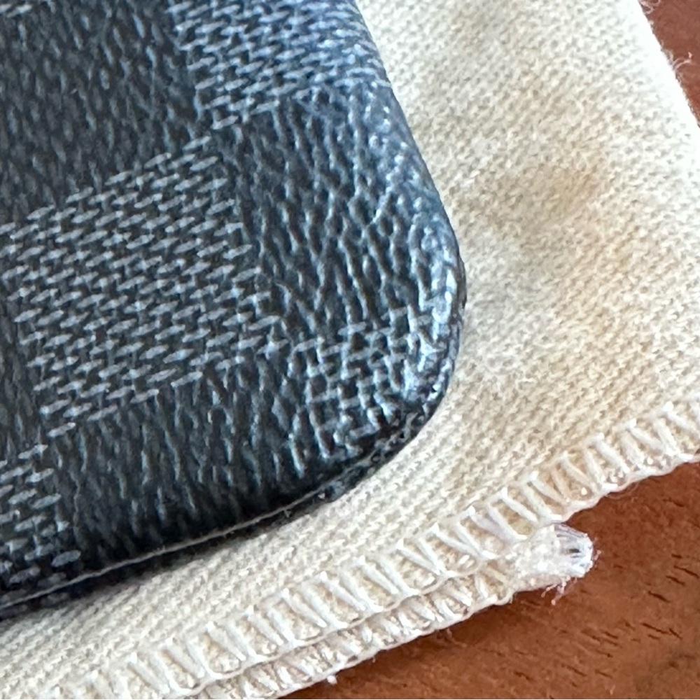Louis Vuitton Damier Graphite Pochette Cles Wallet Coin Purse Key Pouch N60155 - Picture 8 of 15
